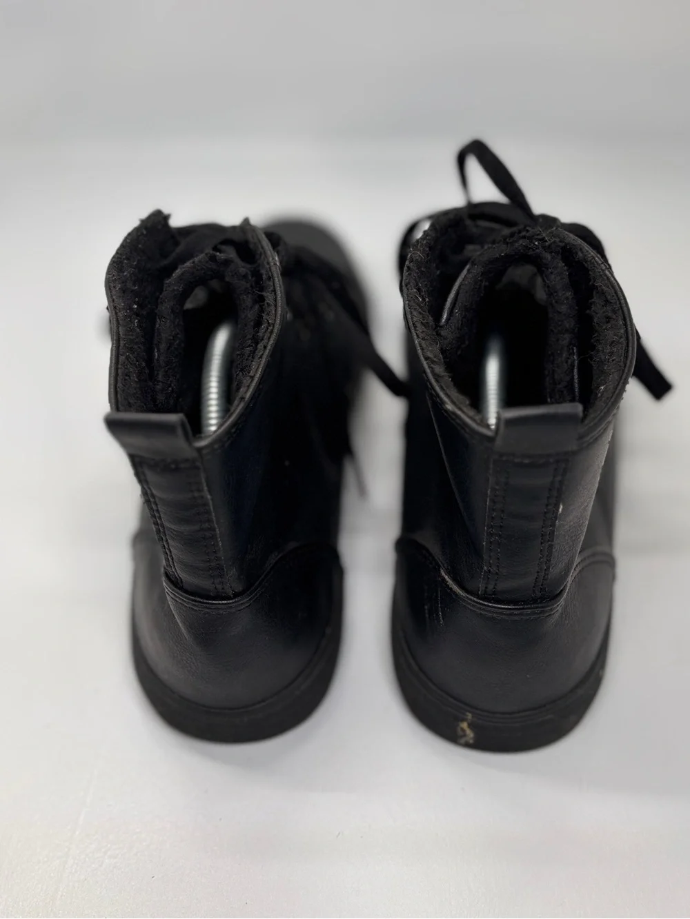 H&M Black High Top Sneakers Men’s 10.5 EU 44 Faux Leather Lace Up Casual